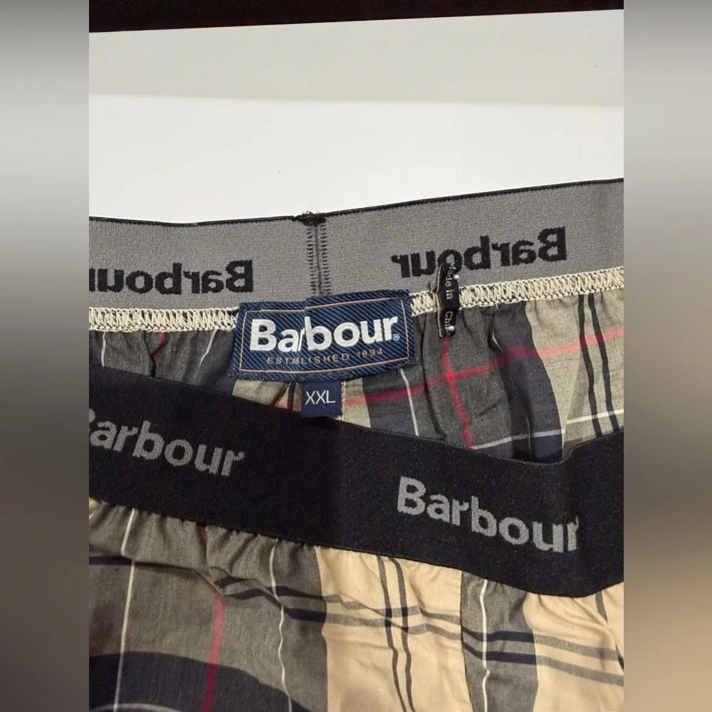 Barbour Men’s Plaid Checkered Boxer Shorts XXL